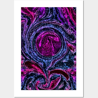 Circle in paint (Purple) Posters and Art